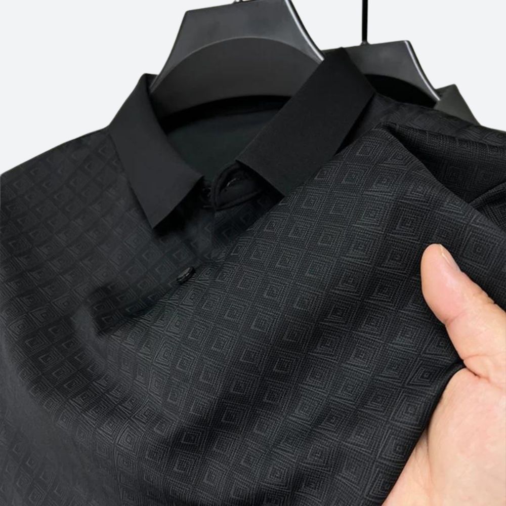 Elegante polo de seda estampado para hombre - Darlan