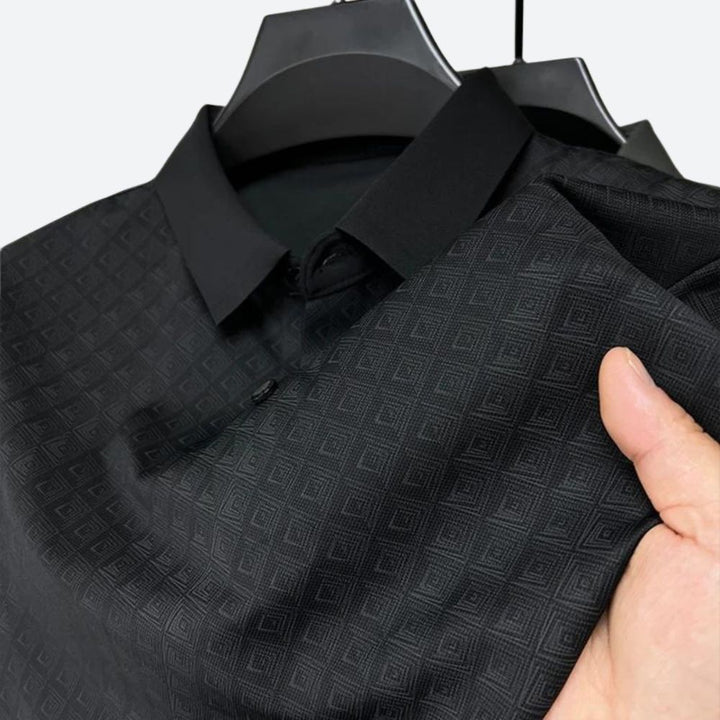 Elegante polo de seda estampado para hombre - Darlan