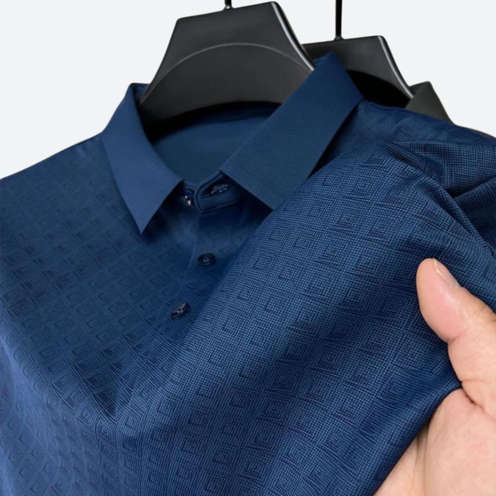 Elegante polo de seda estampado para hombre - Darlan