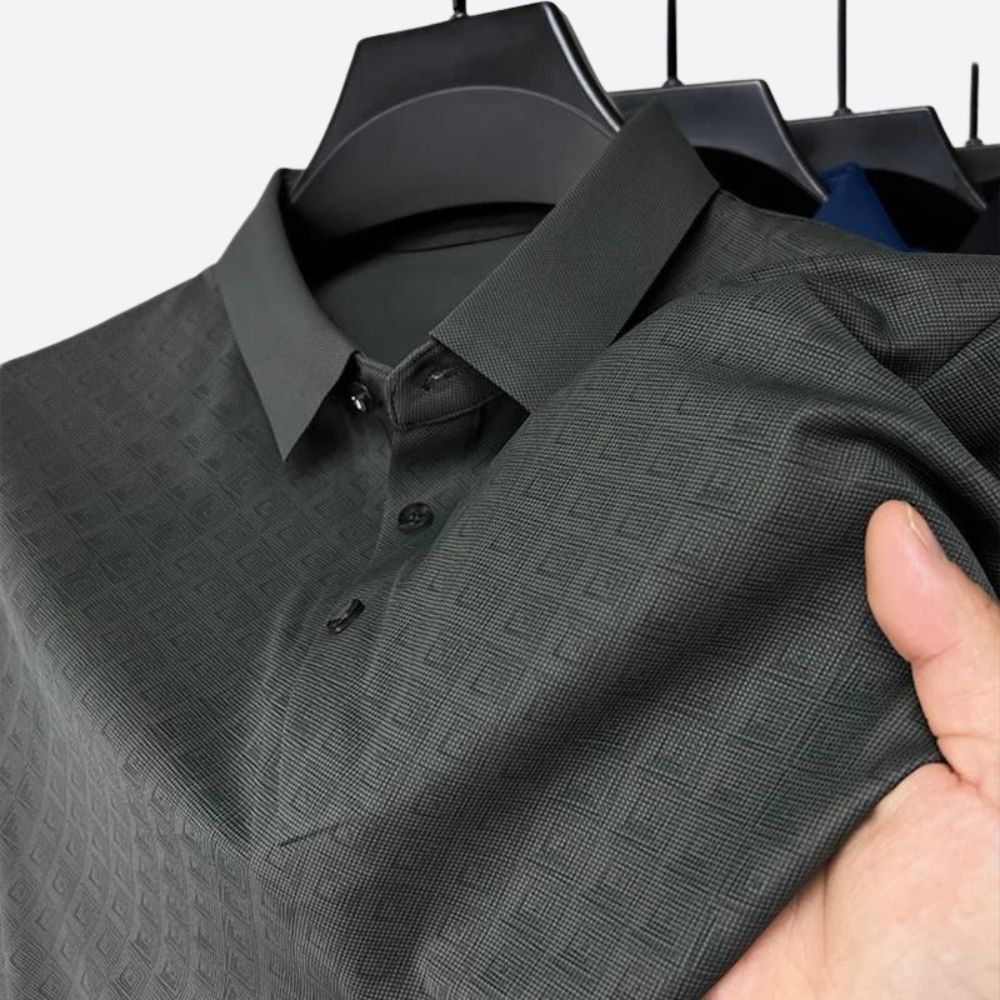 Elegante polo de seda estampado para hombre - Darlan