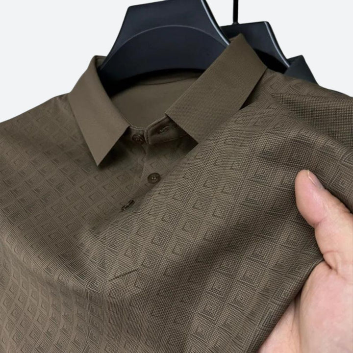 Elegante polo de seda estampado para hombre - Darlan