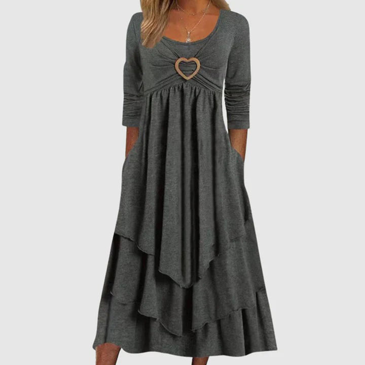 ABEBA - Elegante vestido largo informal para cualquier ocasión