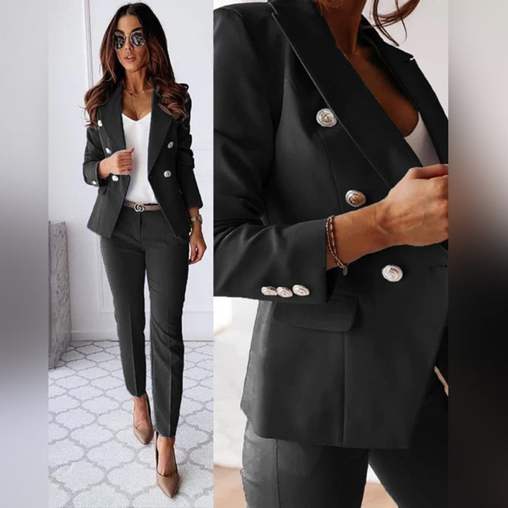 ELISEA - Elegante conjunto de traje de 2 piezas para mujer