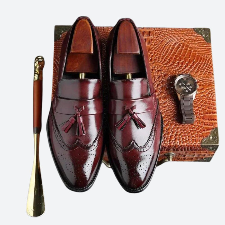 Elegantes zapatos ortopédicos para hombre con borlas - Frane