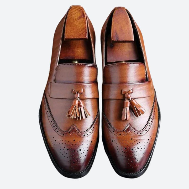 Elegantes zapatos ortopédicos para hombre con borlas - Frane