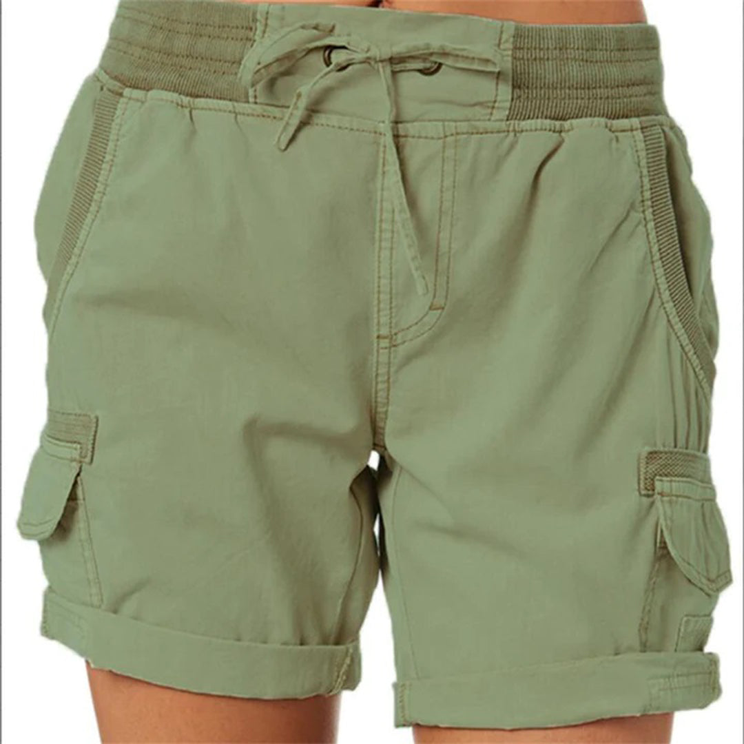 EMERSYN - Pantalones cortos cargo de mujer para aventuras cómodas