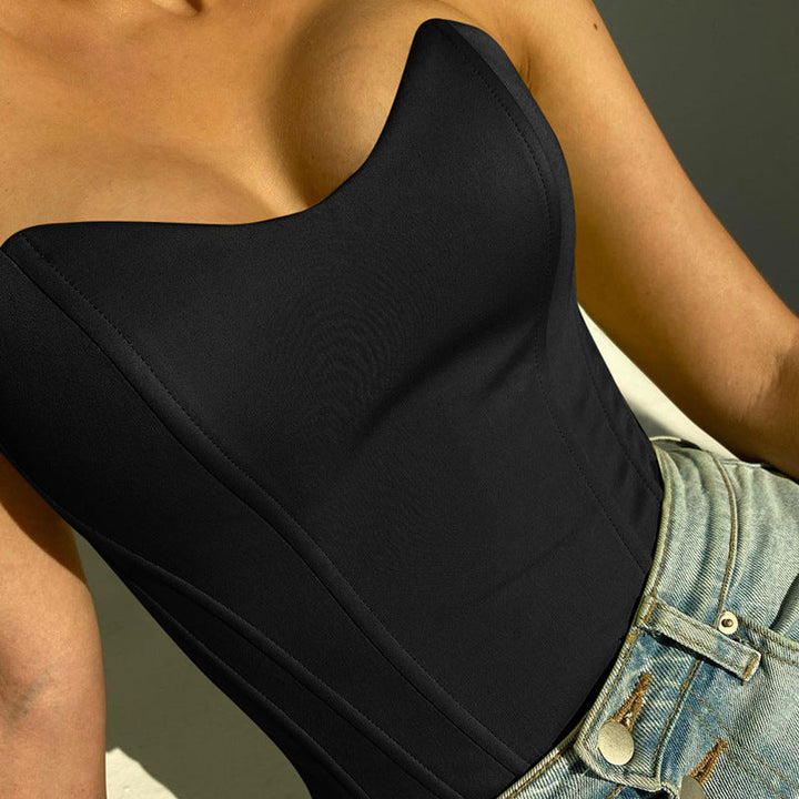 Chic Cherry Crop Top para Mujer - Sin Mangas y Diseño Elegante