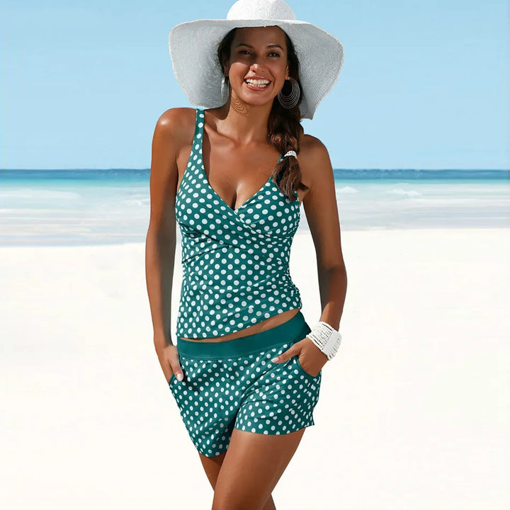 Margo - Elegante bañador con bonito estampado de lunares