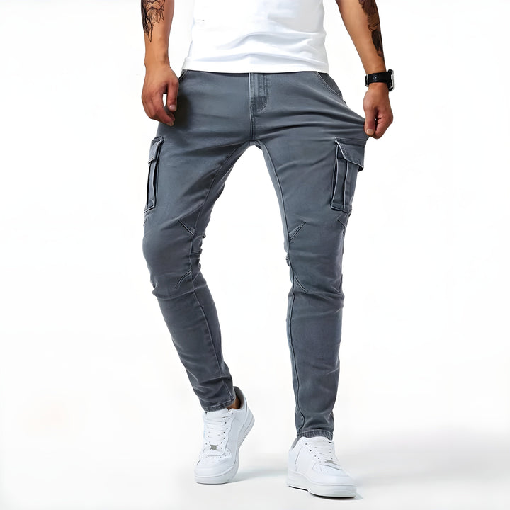 Francisco™ - Pantalón cargo vaquero elástico