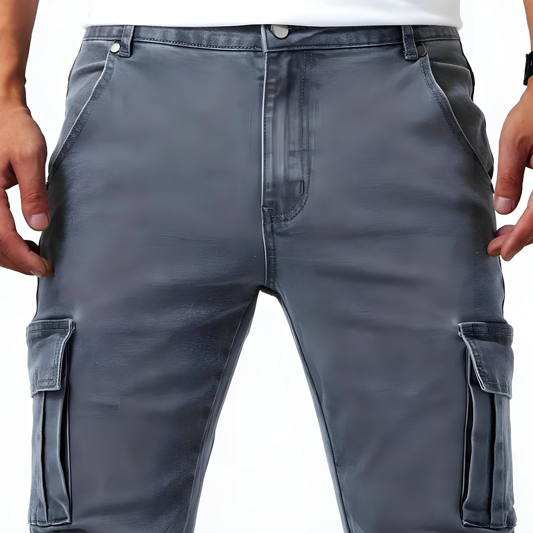 Francisco™ - Pantalón cargo vaquero elástico