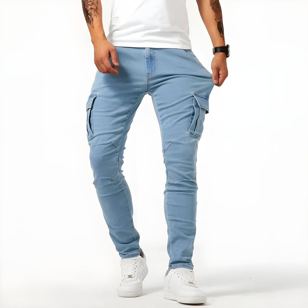 Francisco™ - Pantalón cargo vaquero elástico