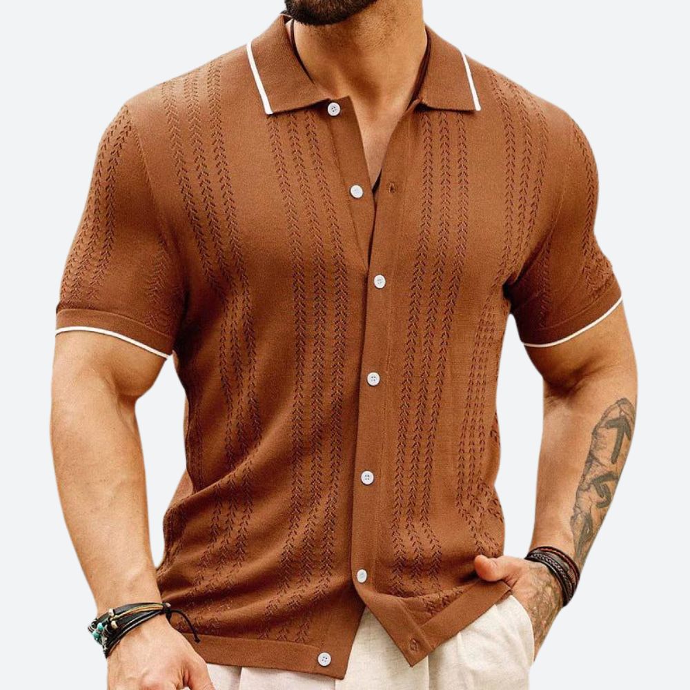 Elegante polo de punto de lujo para hombre - Jacob