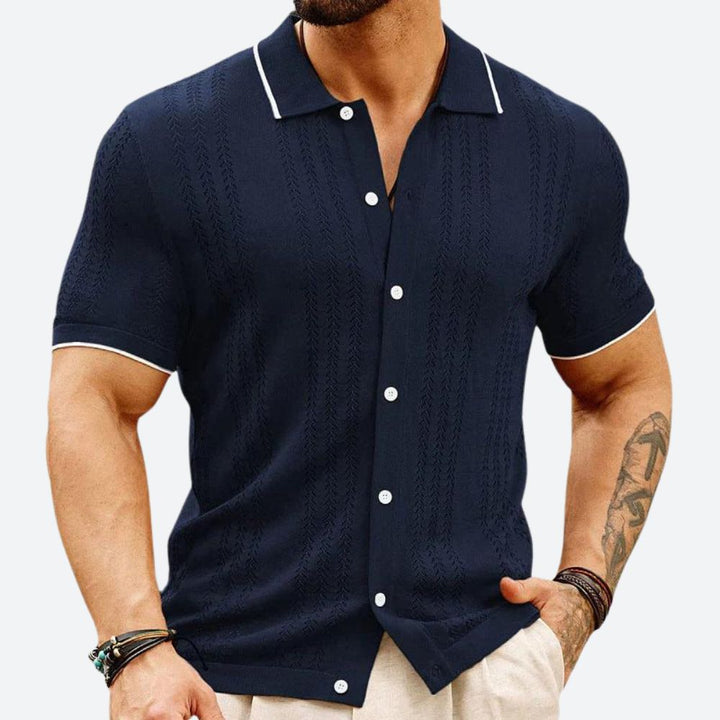 Elegante polo de punto de lujo para hombre - Jacob