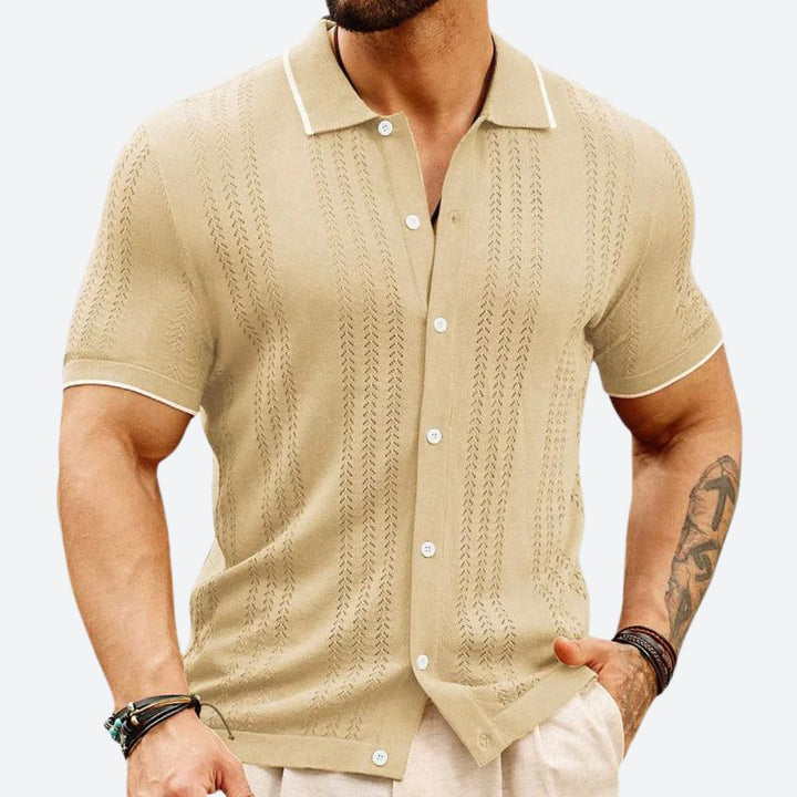 Elegante polo de punto de lujo para hombre - Jacob
