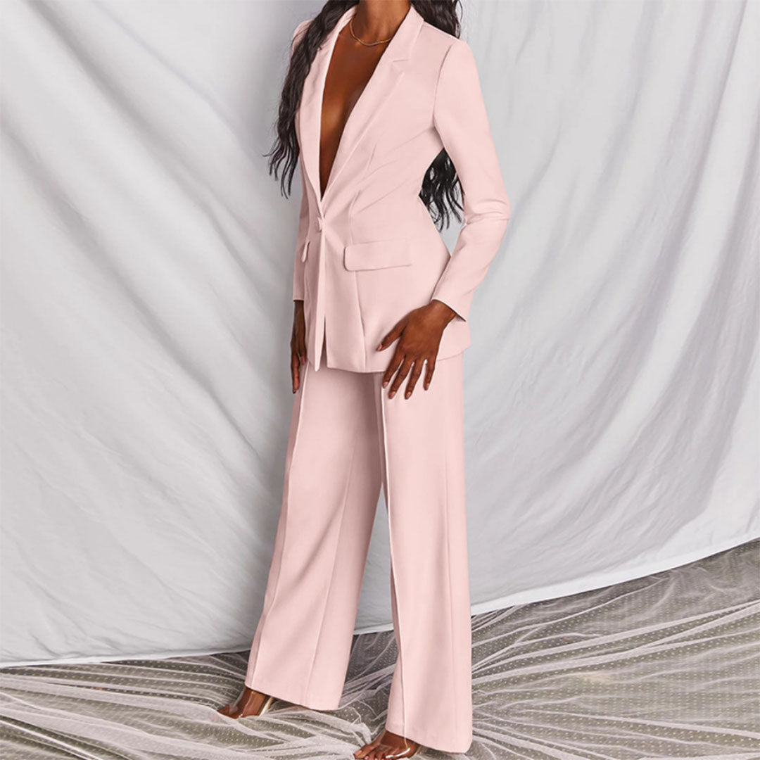 Elegante conjunto de blazer y pantalón para mujer JESSIKA