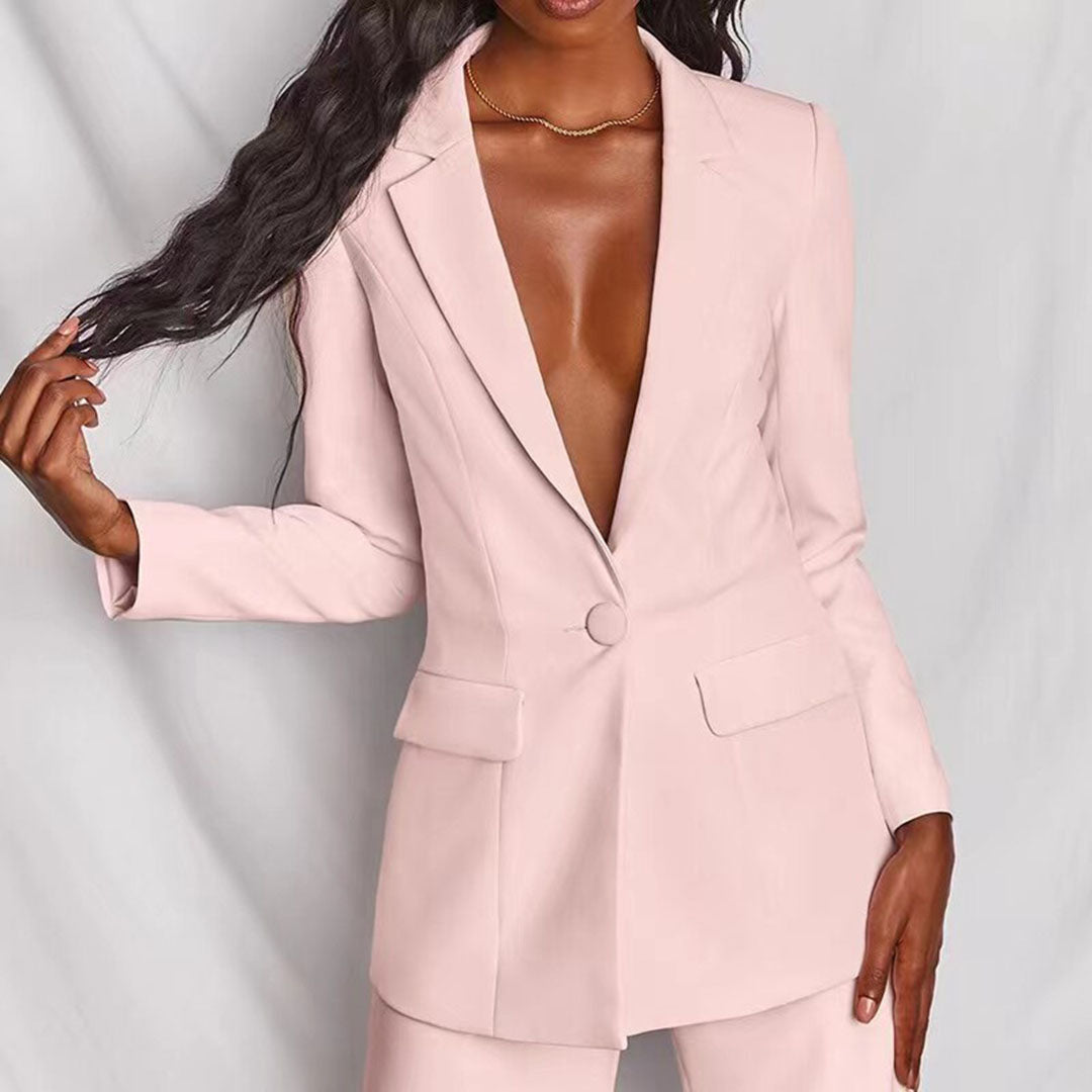 Elegante conjunto de blazer y pantalón para mujer JESSIKA