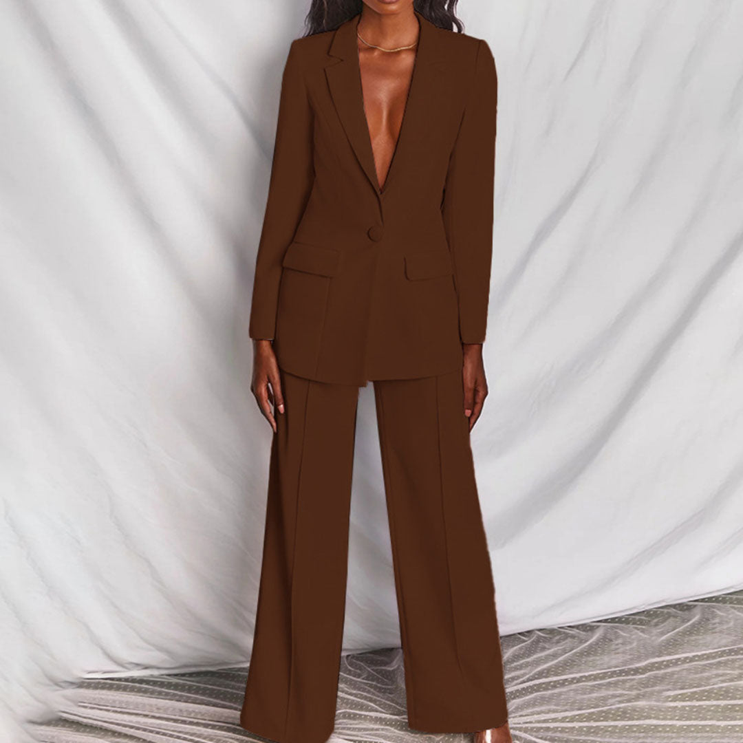 Elegante conjunto de blazer y pantalón para mujer JESSIKA