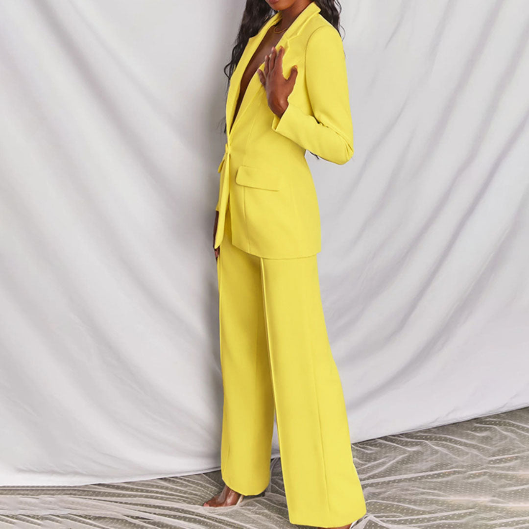 Elegante conjunto de blazer y pantalón para mujer JESSIKA