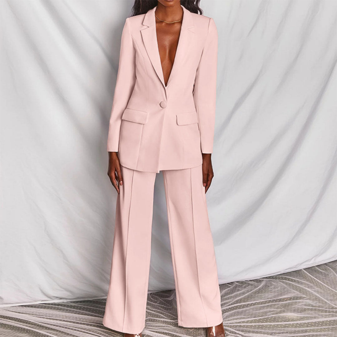 Elegante conjunto de blazer y pantalón para mujer JESSIKA
