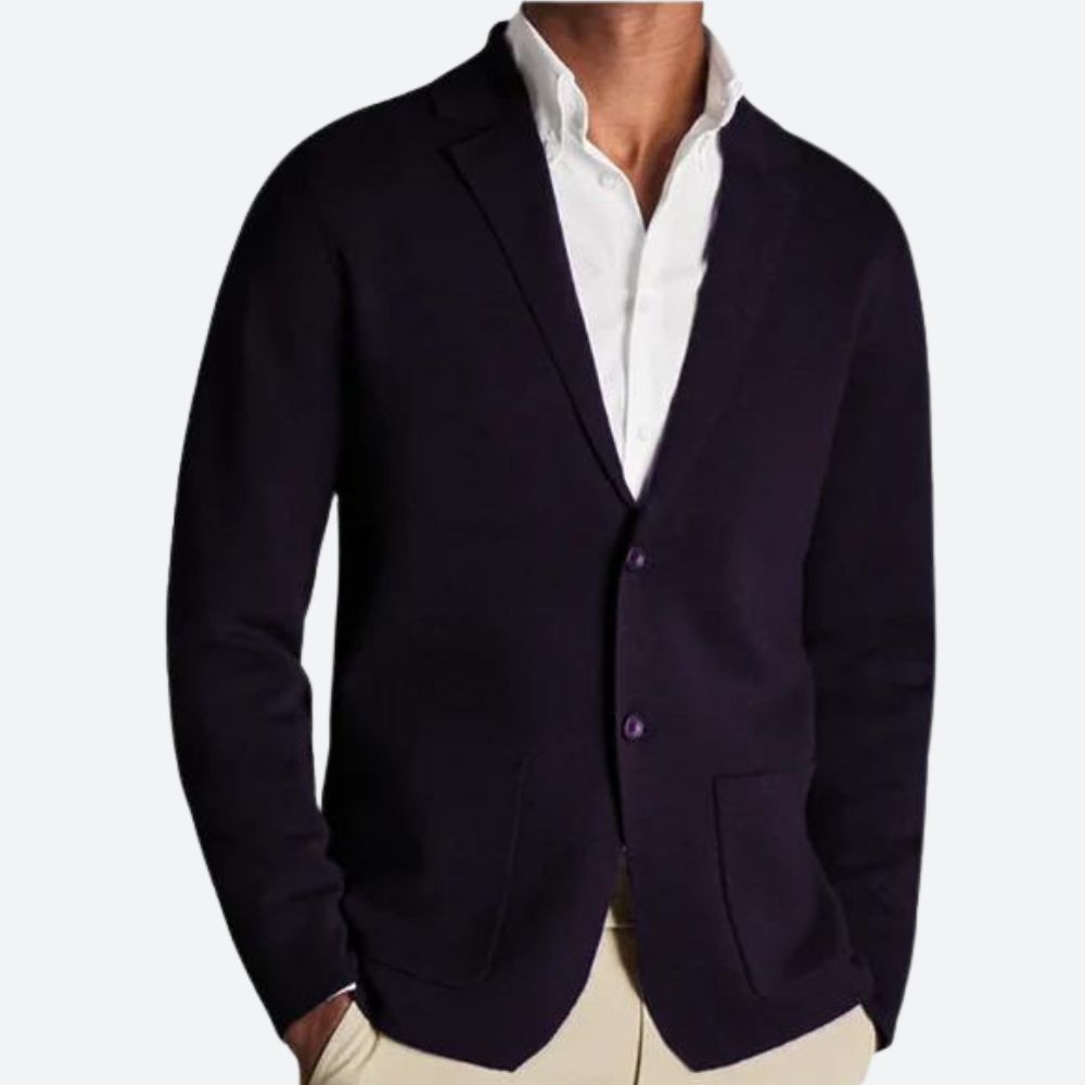 Elegante jersey blazer de punto para hombre - Jomar