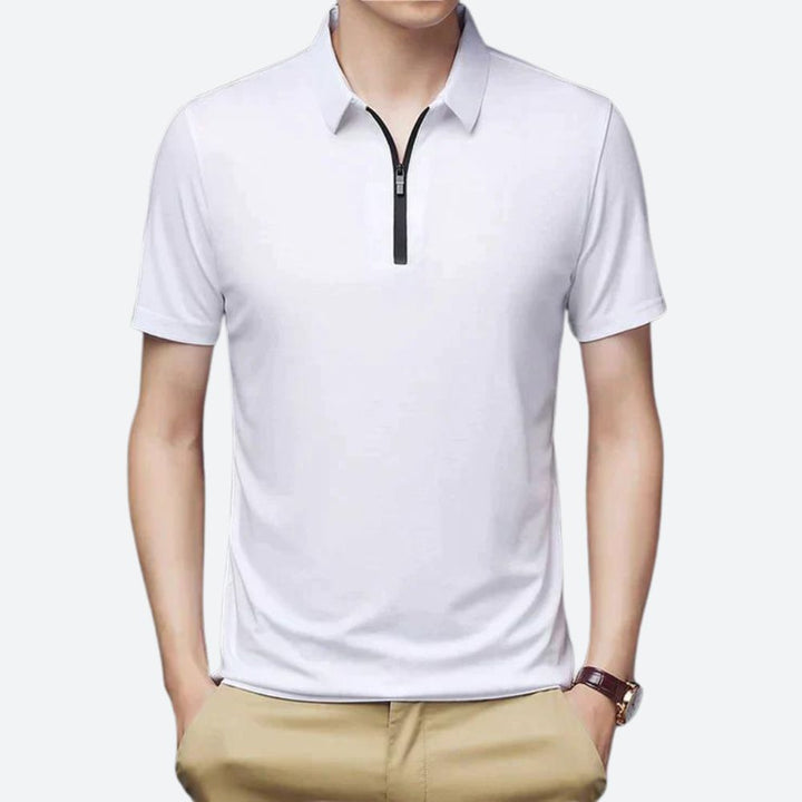 Elegante polo de seda para hombre - Justin
