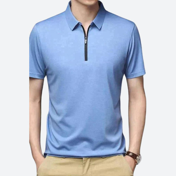 Elegante polo de seda para hombre - Justin