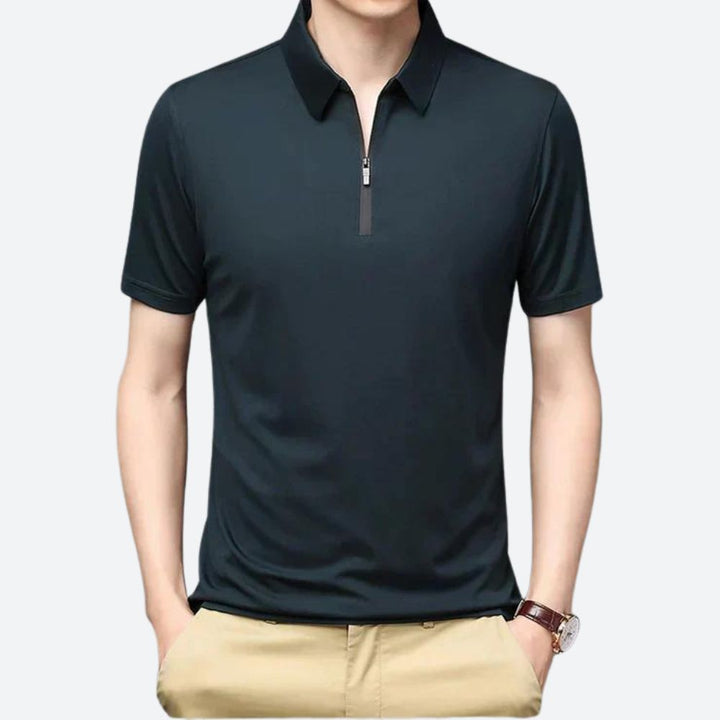 Elegante polo de seda para hombre - Justin