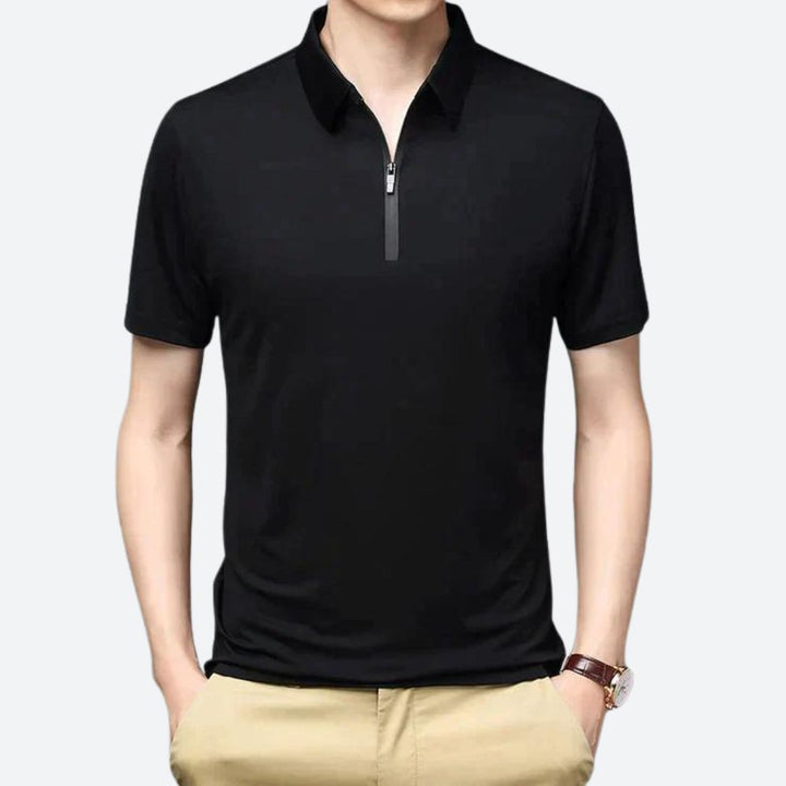 Elegante polo de seda para hombre - Justin