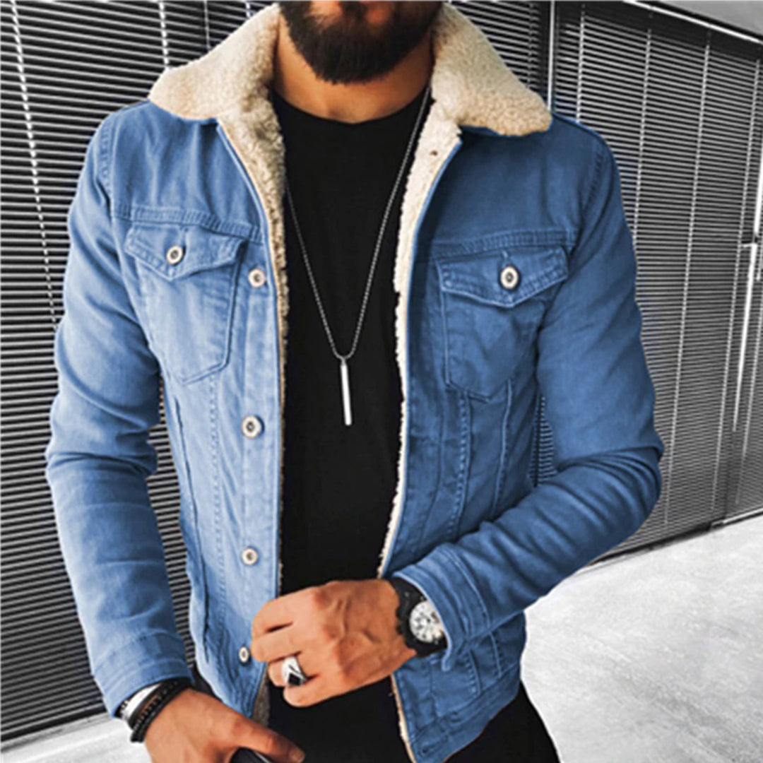 Elegante chaqueta vaquera Leo para hombre: ¡mezcla perfecta de comodidad y aspecto vintage!