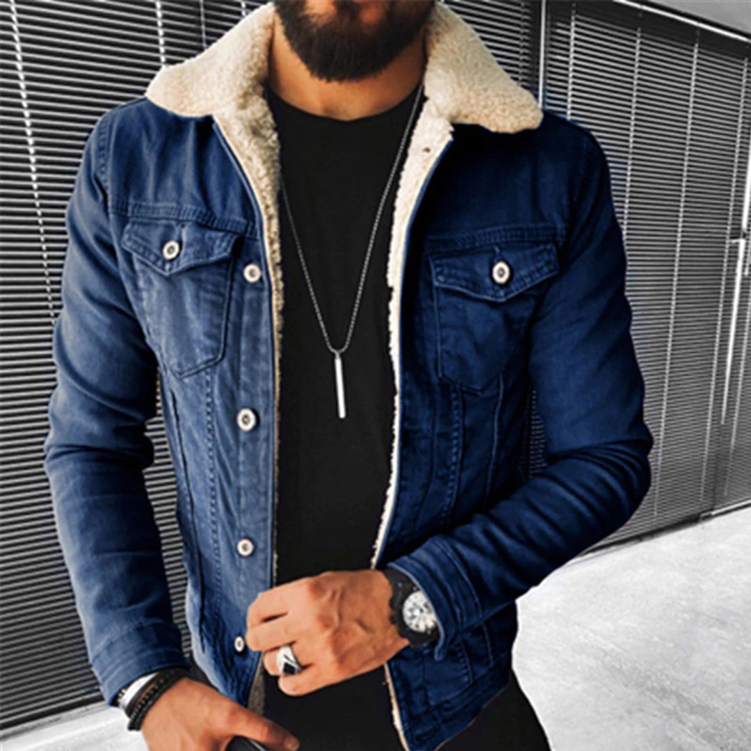 Elegante chaqueta vaquera Leo para hombre: ¡mezcla perfecta de comodidad y aspecto vintage!