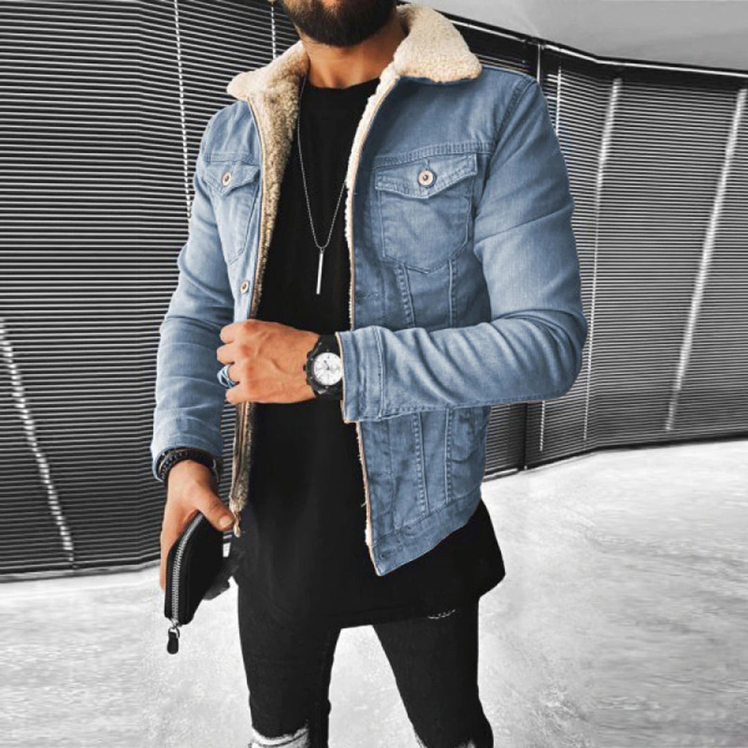 Elegante chaqueta vaquera Leo para hombre: ¡mezcla perfecta de comodidad y aspecto vintage!