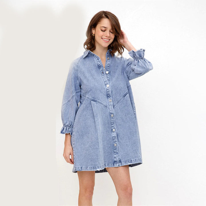 AMAYAH - Vestido camisero lujoso y cómodo para cualquier ocasión