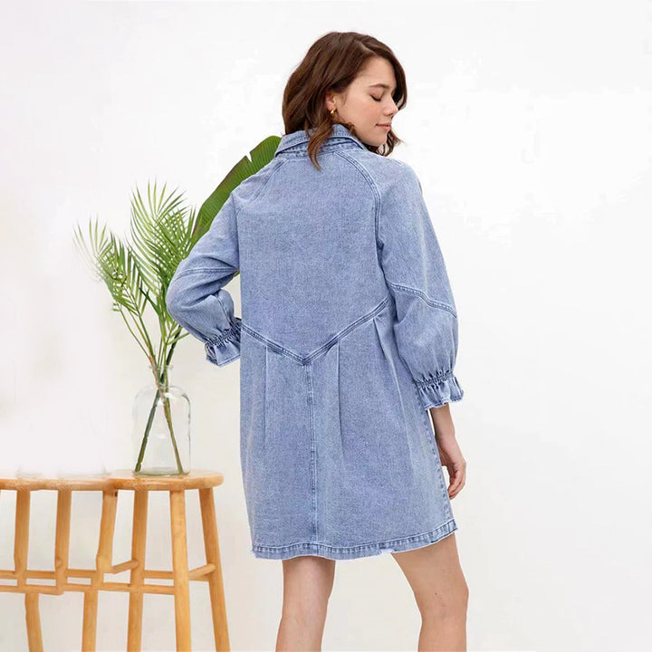 AMAYAH - Vestido camisero lujoso y cómodo para cualquier ocasión
