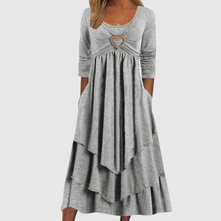 ABEBA - Elegante vestido largo informal para cualquier ocasión