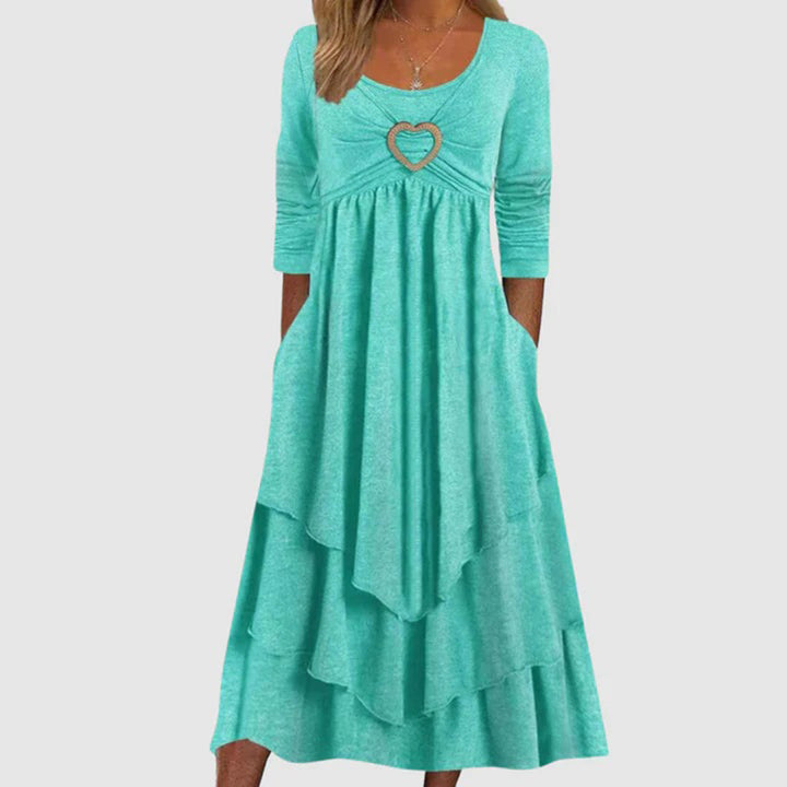 ABEBA - Elegante vestido largo informal para cualquier ocasión