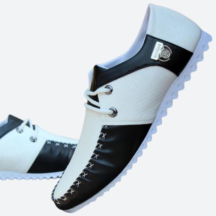 Elegantes zapatillas blancas transpirables para hombre - Marlo