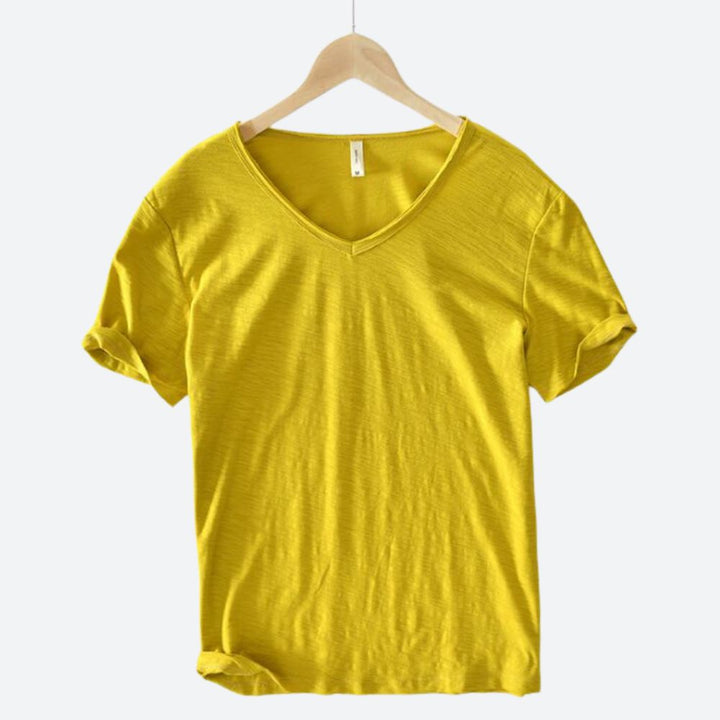 Elegante camiseta de verano de algodón y lino - Maxx