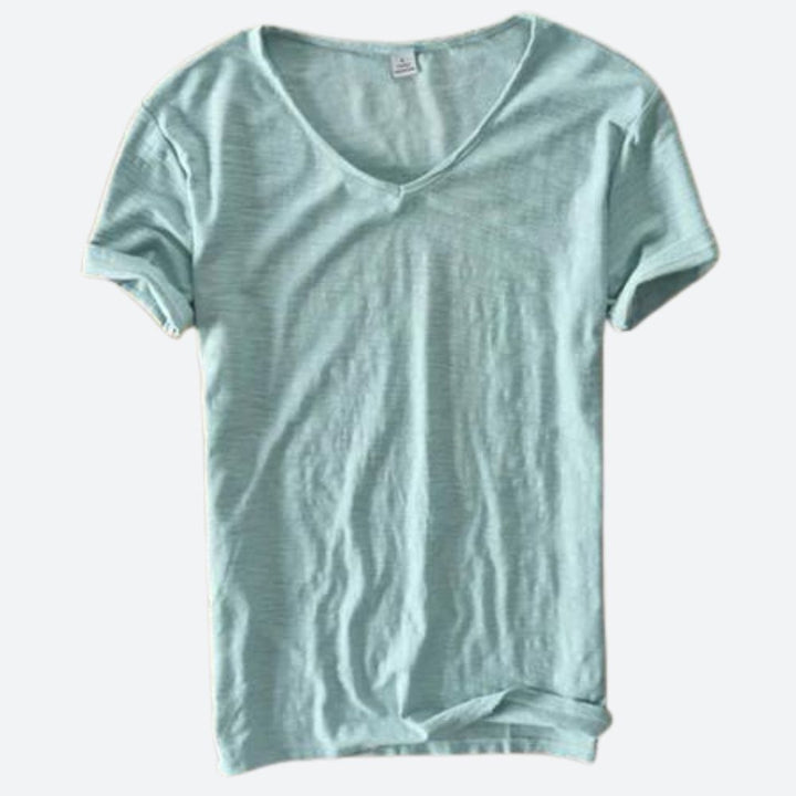 Elegante camiseta de verano de algodón y lino - Maxx