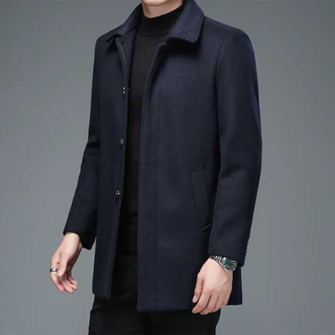 MISAEL - Elegante chaqueta larga para hombre