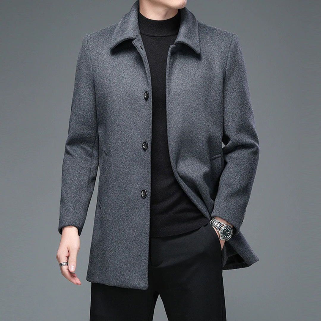 MISAEL - Elegante chaqueta larga para hombre
