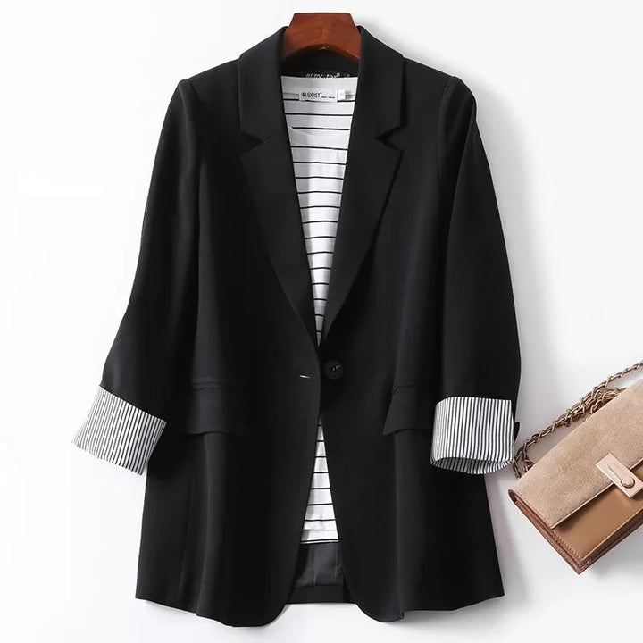 Bella - Elegante blazer patchwork para la mujer a la moda