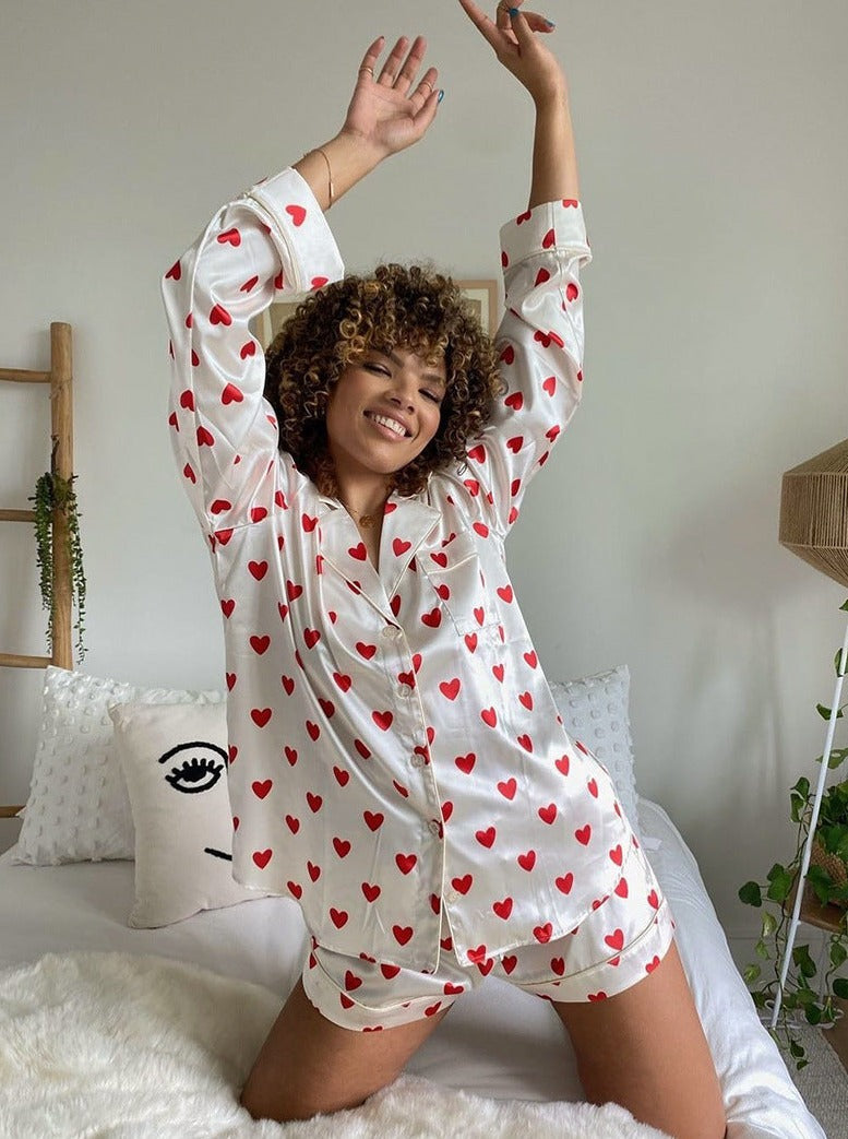 Zaira - Pijama de mujer de satén de lujo para el máximo confort