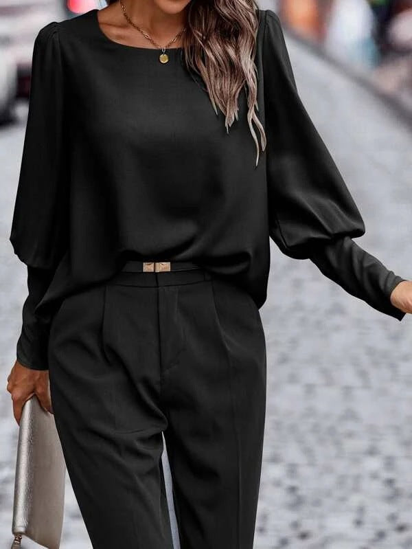 Keily - Atemporal y Elegante Blusa de Manga Larga para Mujer Otoño