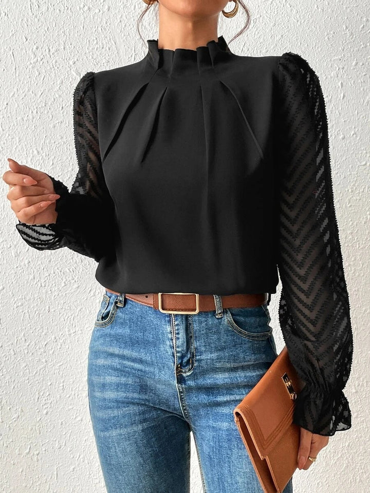 Ashley - Elegante blusa de manga larga para señora