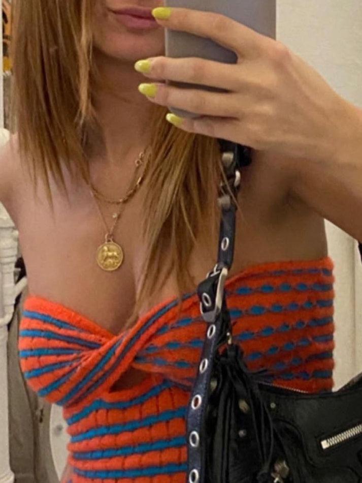 Fenna - Elegante top bandeau trenzado para mujer