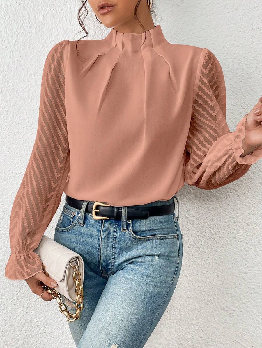 Ashley - Elegante blusa de manga larga para señora