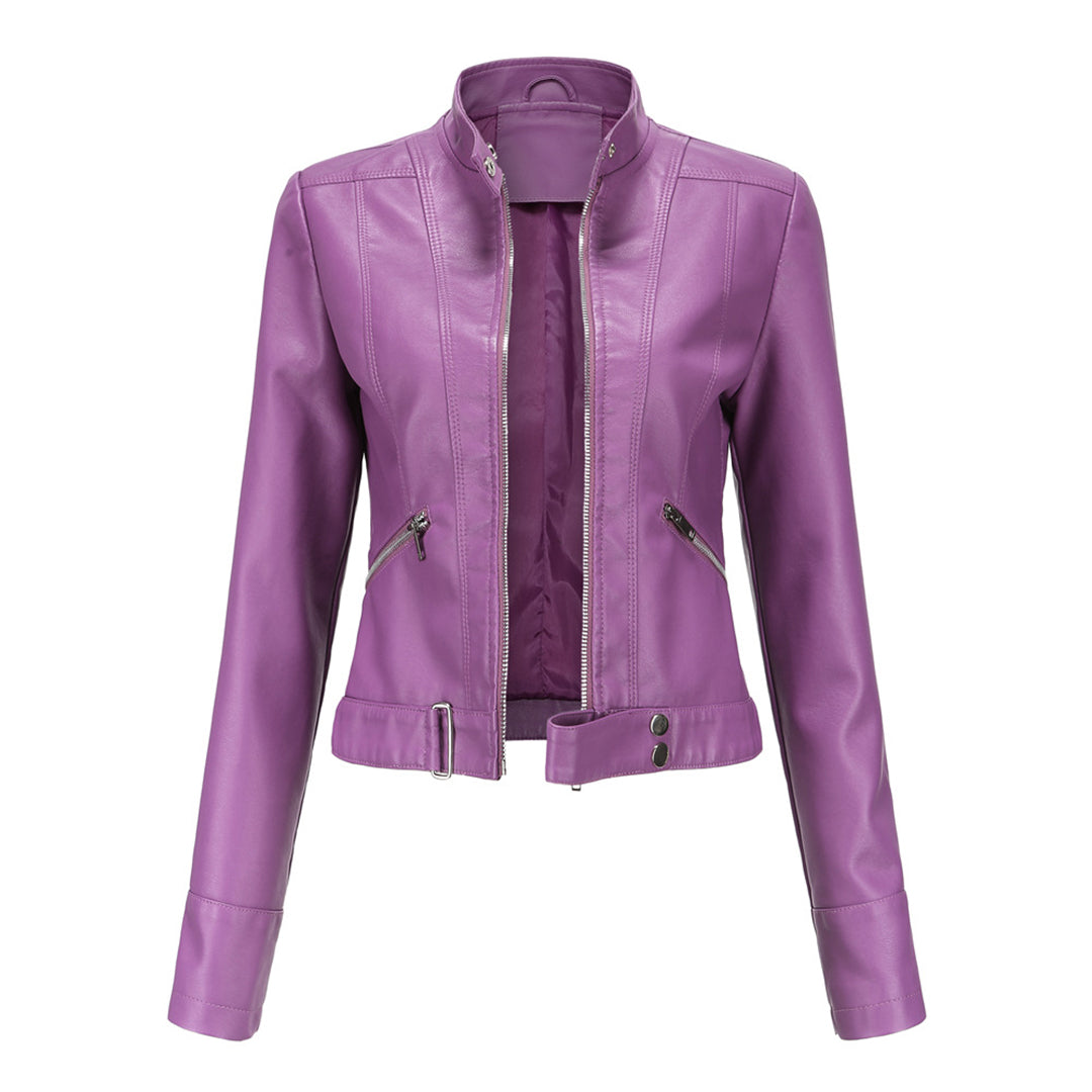 OXANA - Elegante chaqueta corta de piel para mujer