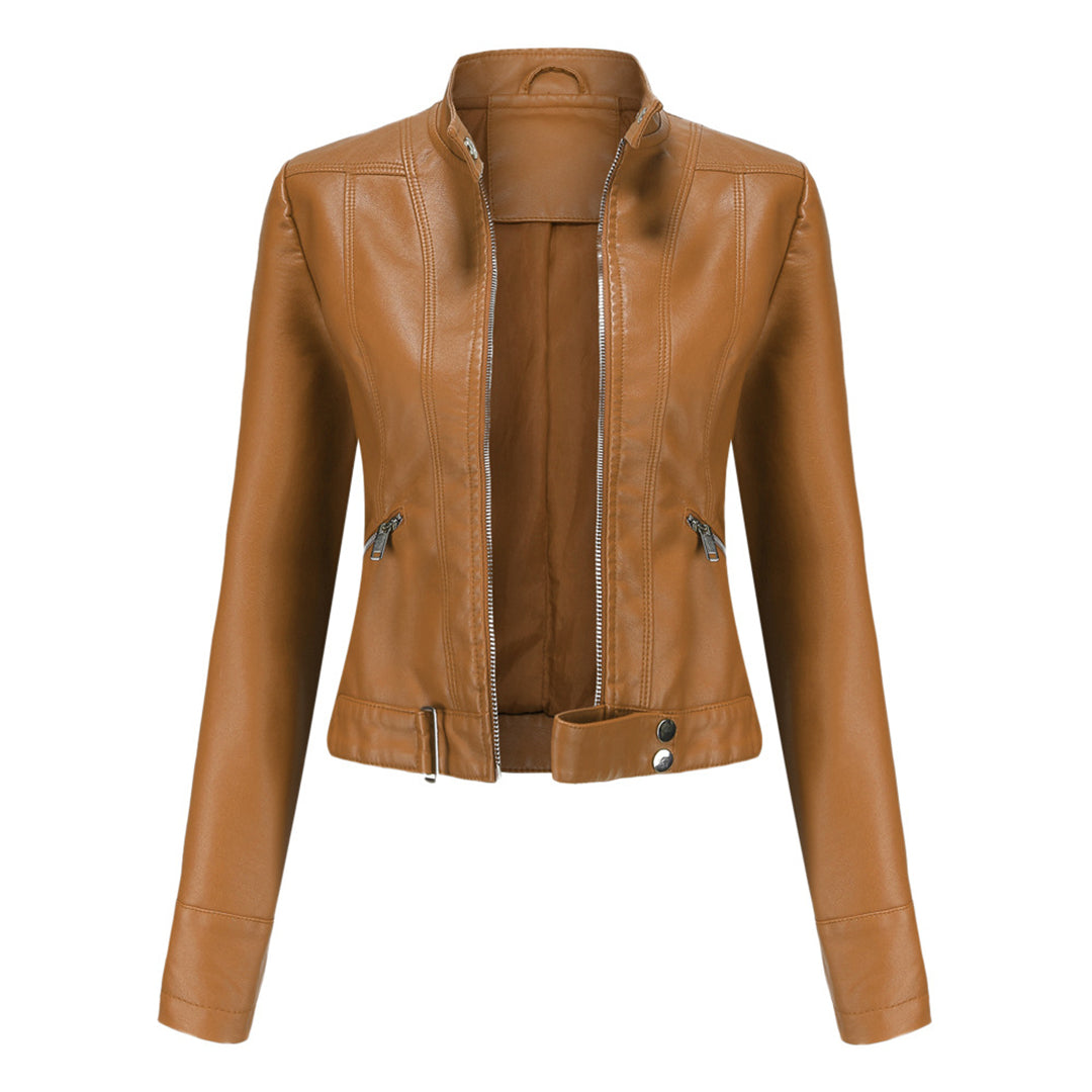 OXANA - Elegante chaqueta corta de piel para mujer