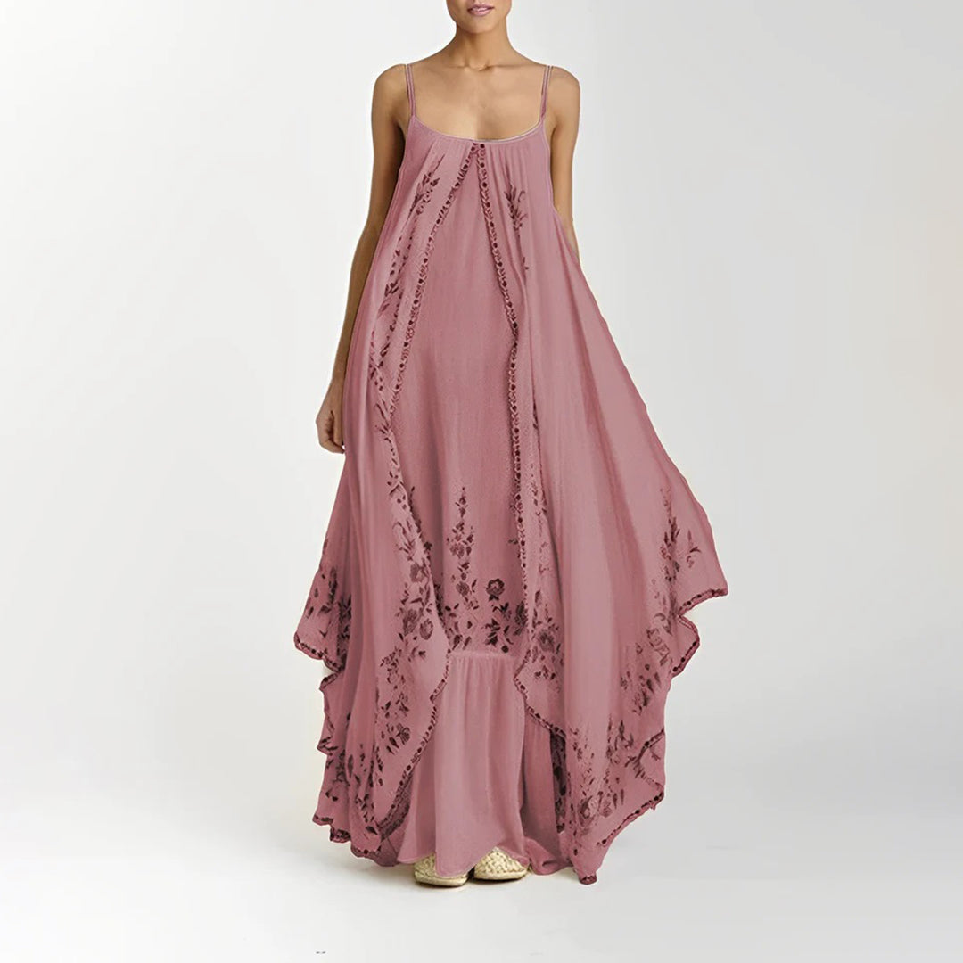 CARLY - Elegante maxivestido a capas para un look sofisticado