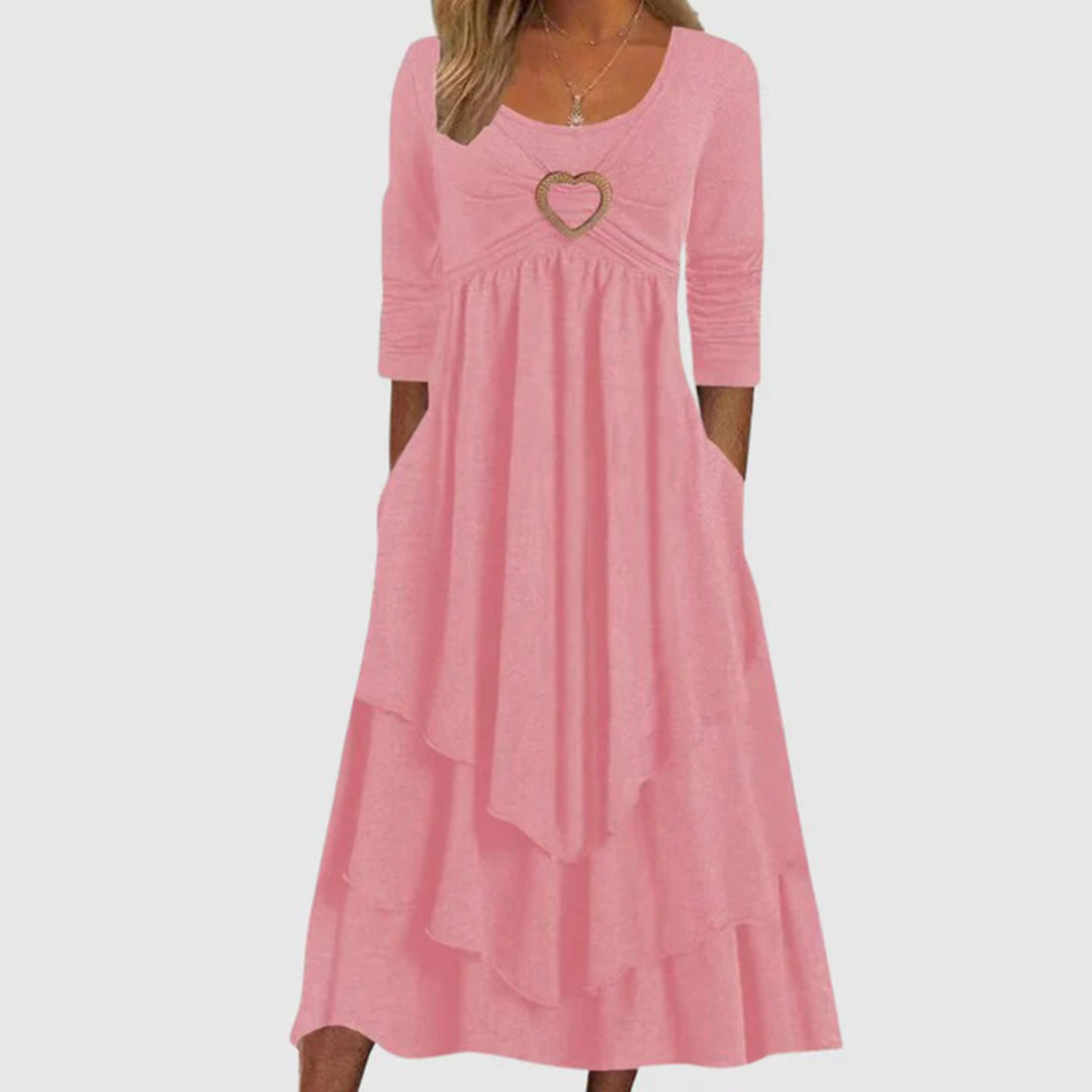 ABEBA - Elegante vestido largo informal para cualquier ocasión